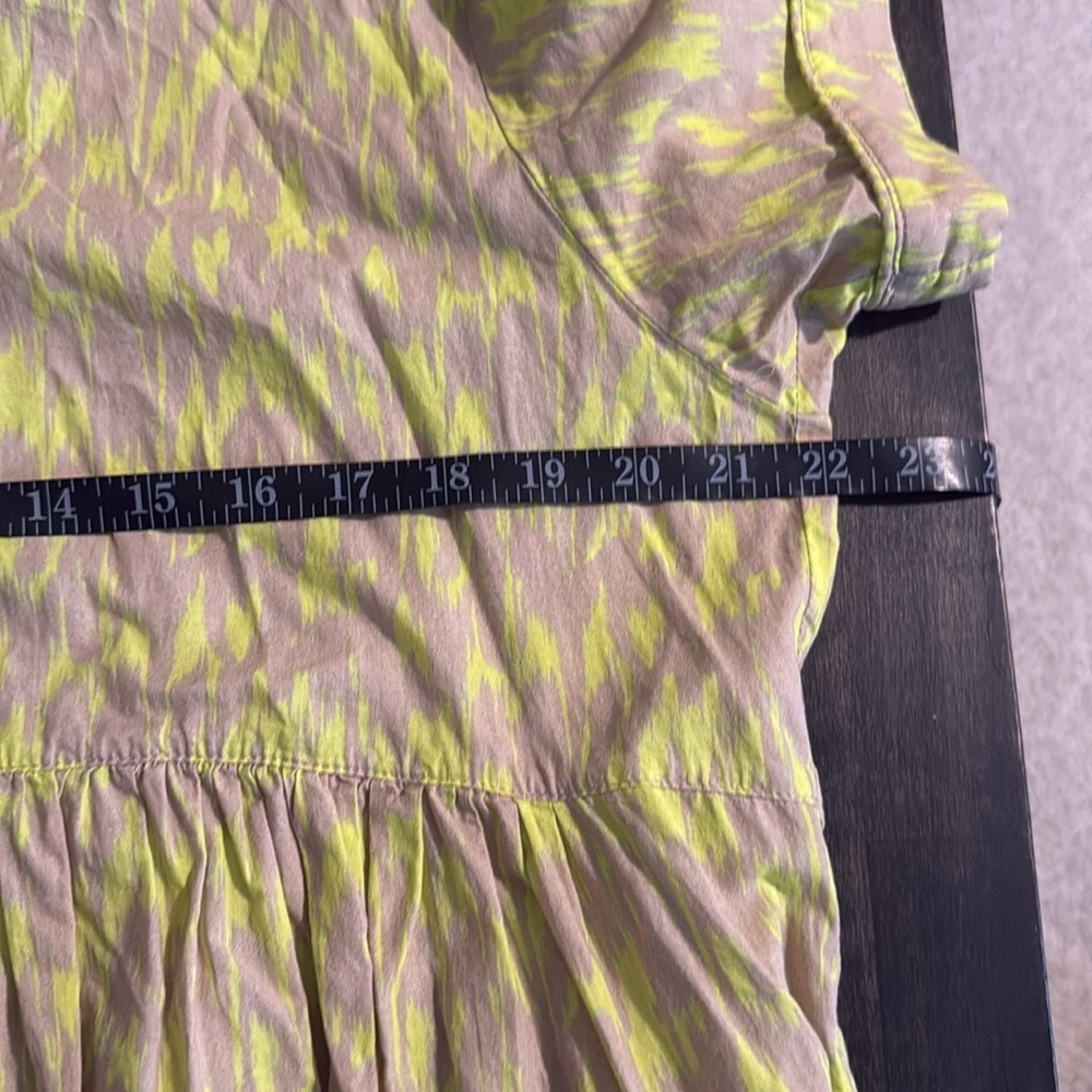 Devotion Twins Chartreuse & Tan Button Down Shirt… - image 7